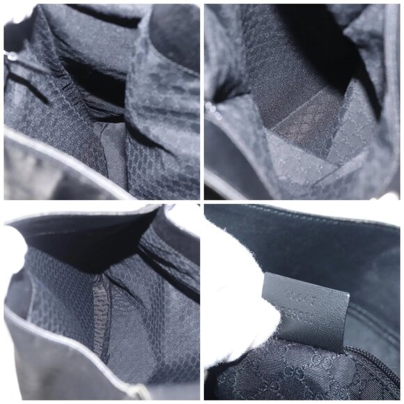 GUCCI Shoulder Bag Leather Black Silver Auth 143208 - Picture 16 of 16